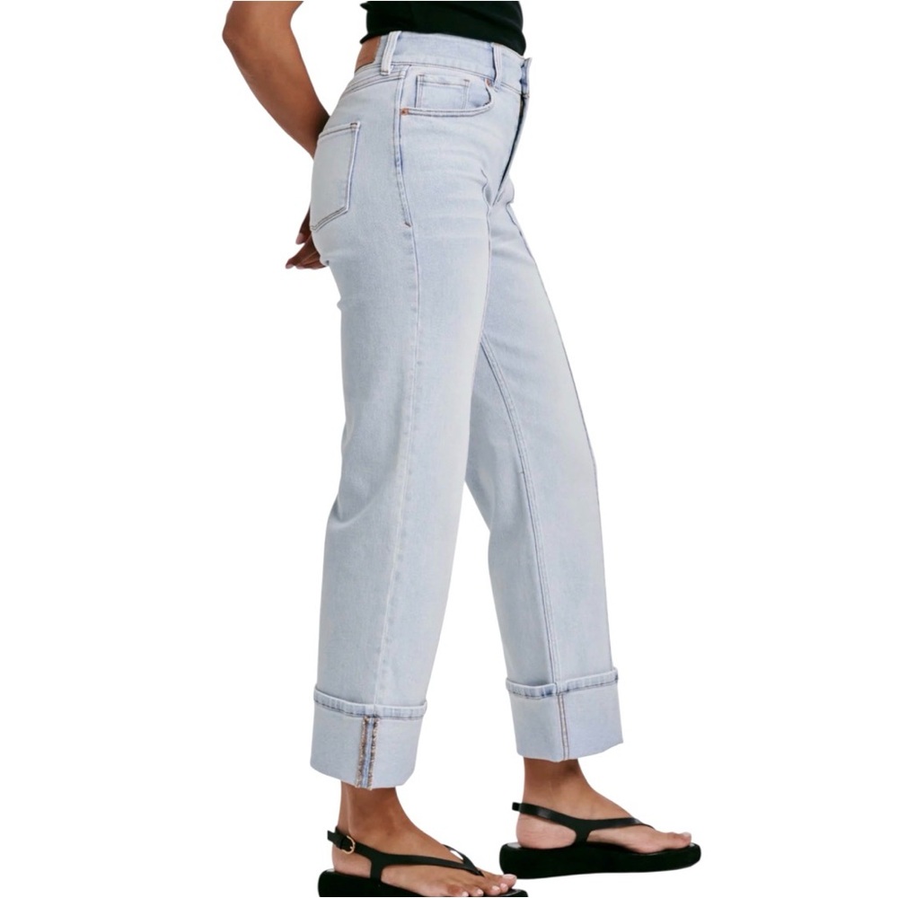 Dear John NEW Holly Light Wash High-Rise Cuffed Straight Leg Jeans Size 30 NWT - Picture 2 of 12